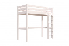 Lit en hauteur 1 place bois Sylvia 90x200 échelle droite