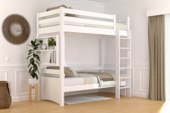 Lit en hauteur 1 place bois Sylvia 90x200 échelle droite