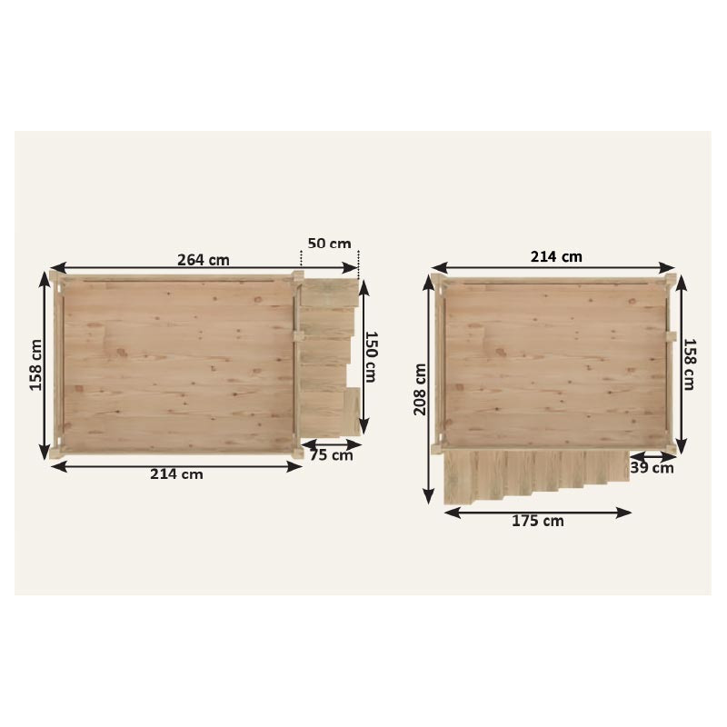 Letto a soppalco adulti legno 140x200 Alpage | ABC Meubles
