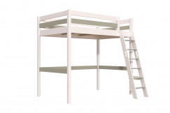 Wooden high sleeper bed Sylvia 120x200 inclined ladder
