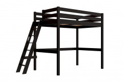 Letto a soppalco legno con scala inclinata Sylvia - 120x200