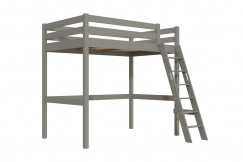 Wooden high sleeper bed Sylvia 120x200 inclined ladder