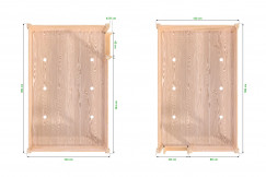 Letto rialzato singolo in legno Sylvia 120x190 con scala diritta