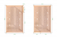 Letto rialzato singolo in legno Sylvia 120x200 con scaletta diritta