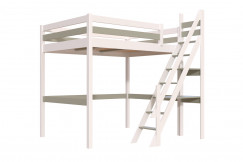 Cama alta Sylvia 140x200 con la escalera de miller