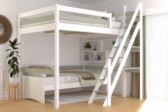 Cama alta Sylvia 140x200 con la escalera de miller