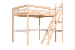 Cama alta Sylvia 140x200 con la escalera de miller