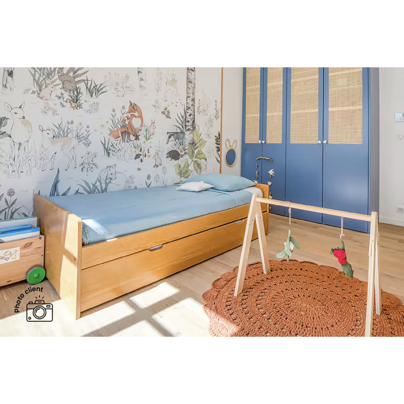 Lit gigogne 80x190 ABC pin massif | ABC Meubles