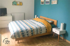 Lit scandinave viking 160x200 en bois massif