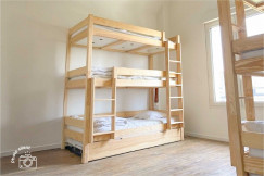 Etagenbett 4 Plätze 90X190 holz ABC