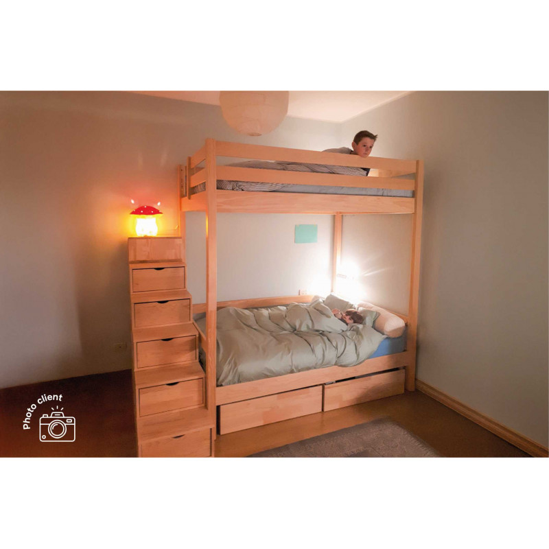 Sylvia 120x200 bunk bed with storage for adults | ABC Meubles
