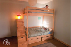 Litera 4 personas 140x200 adulto escalera de cubo madera Sylvia