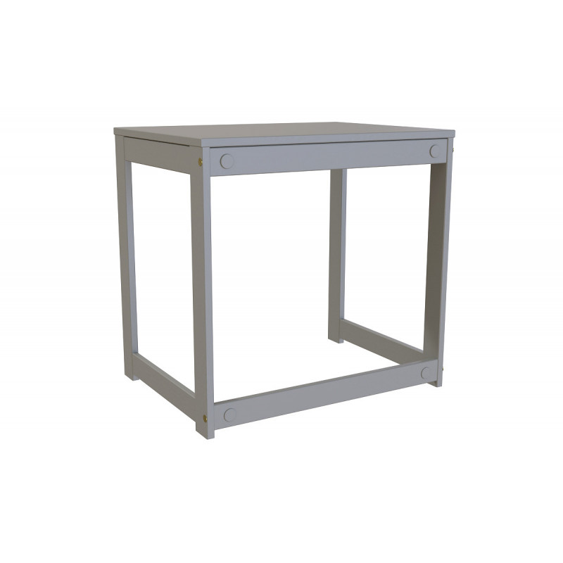 Schreibtisch kiefer massiv Alban, hergestellt in Frankreich, grau wasserlackiert