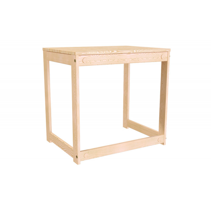 Schreibtisch kiefer massiv Alban, hergestellt in Frankreich – Satinlack auf Wasserbasis