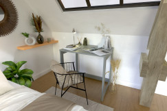 Schreibtisch aus massivholz Alban