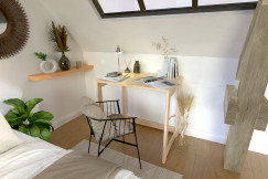 Schreibtisch aus massivholz Alban