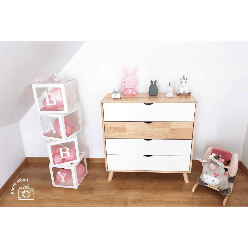 Cassettiere in legno Viking in legno massiccio | ABC Meubles