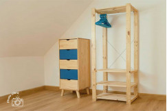 Skandinavische lumpenhändler Viking 5 Schubladen aus Massivholz