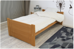 Lit 90x190 1 place bois hêtre Solo